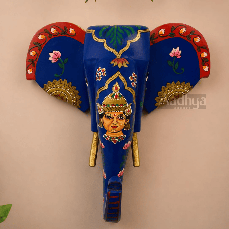 Handpainted Elephant Head Wall Art - Image 6