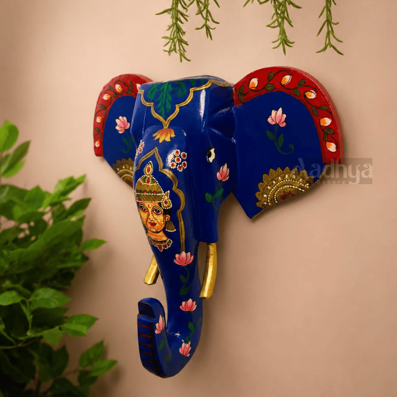 Handpainted Elephant Head Wall Art - Image 5