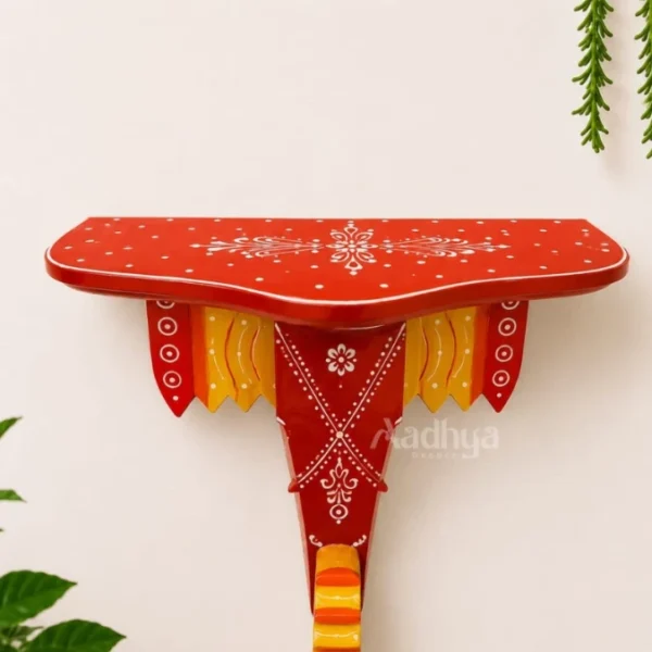 Wooden Handicraft elephant with Wall mounted stand